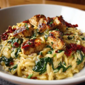 Creamy Tuscan Chicken Orzo: A Rich, One-Pot Italian-Inspired Comfort Dish