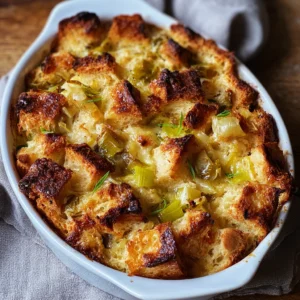 Irresistible Leek and Gruyere Bread Pudding Recipe