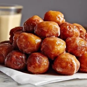 Irresistible Mini Doughnut Hole Cake with Maple Glaze
