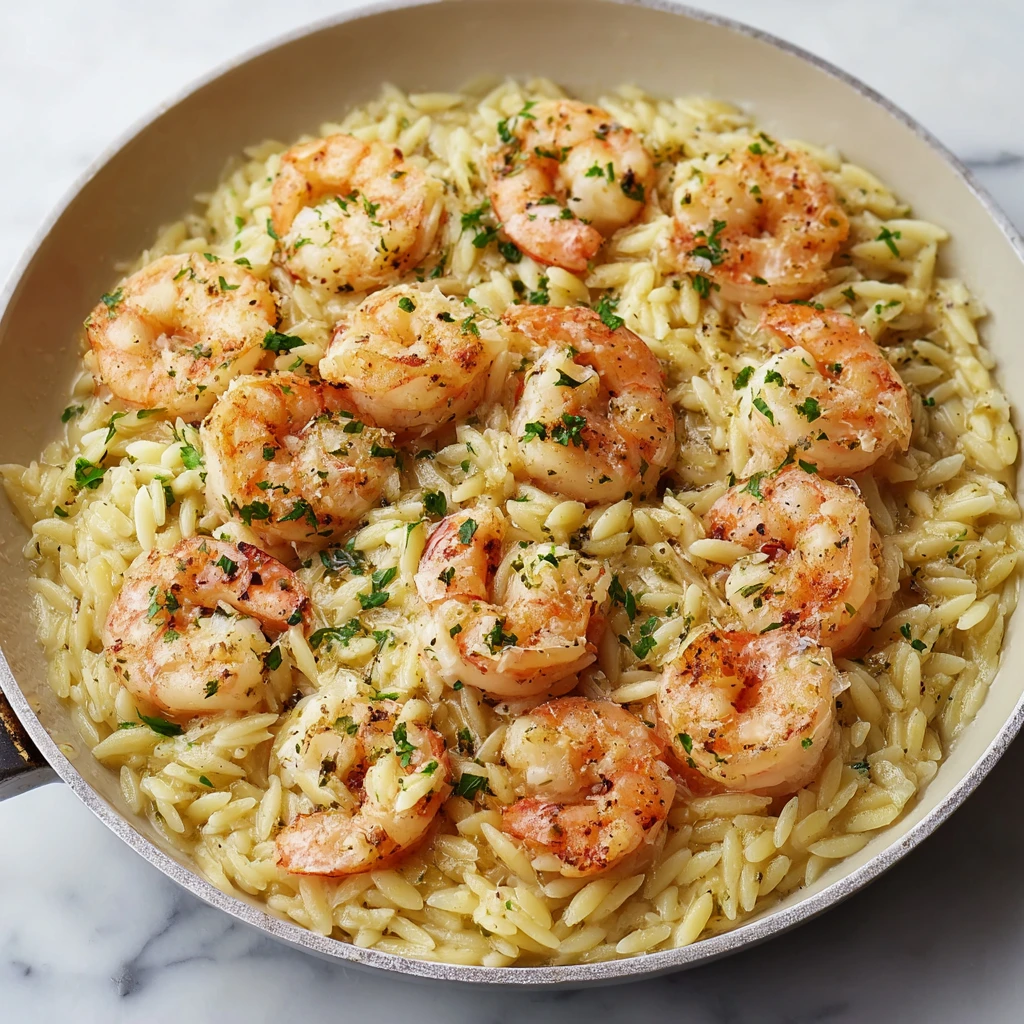 Lemon Butter Garlic Shrimp Orzo Creamy Bright Restaurantstyle