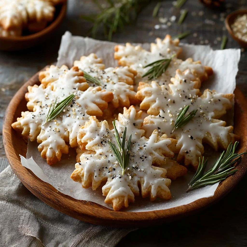 Rosemaryparmesan Snowflake Cookies Brighten Your Day
