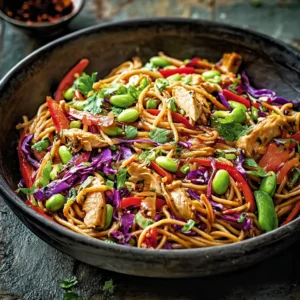 Savory Slow Cooker Hoisin and Garlic Chicken Noodle Salad Delight