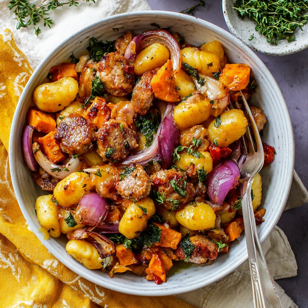 Sheet Pan Butternut Squash Sausage Gnocchi