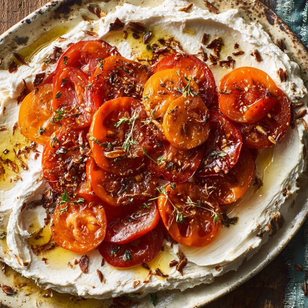 Whipped Brie Caramelized Persimmons