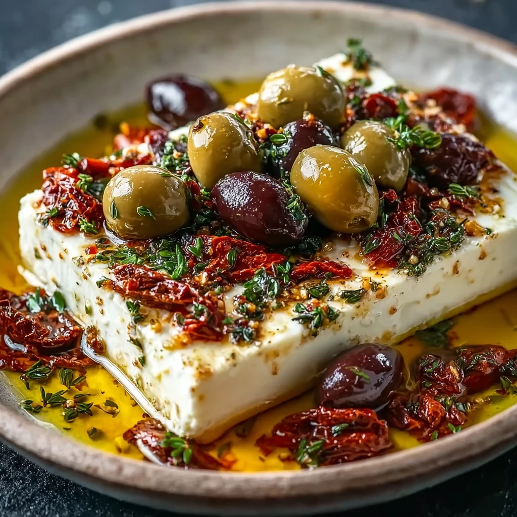 Baked Feta Olives Sundried Tomatoes Warm Savory Irresistible