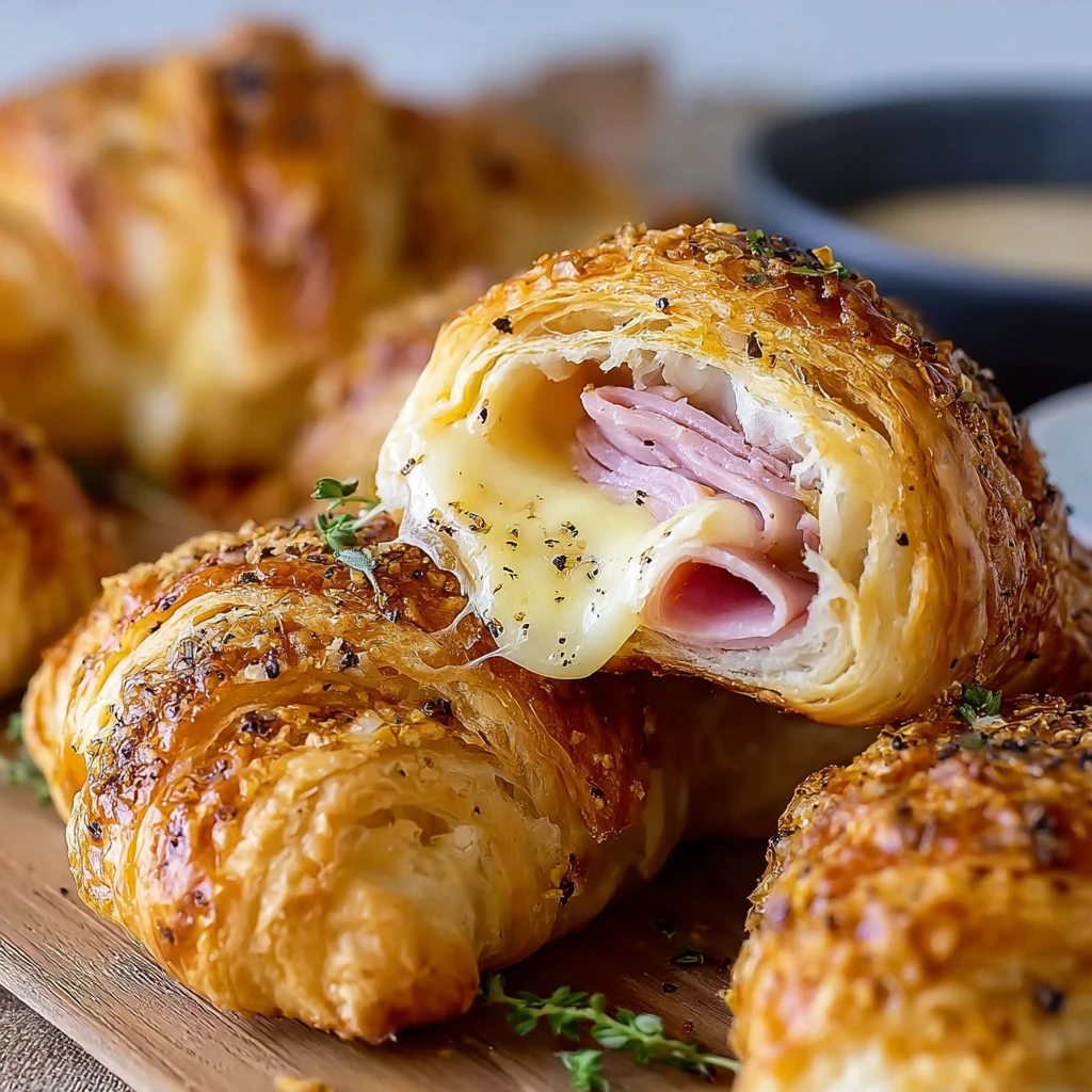 Baked Ham Cheese Croissants