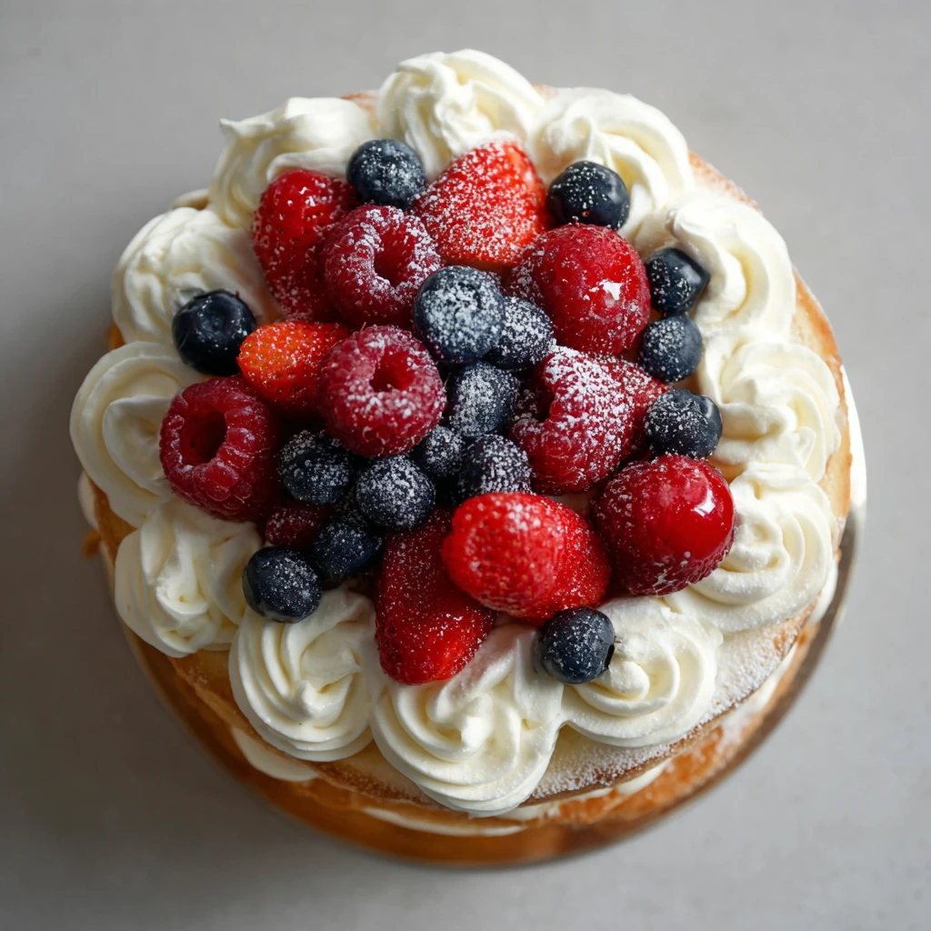 Berry Cream Puff Cake