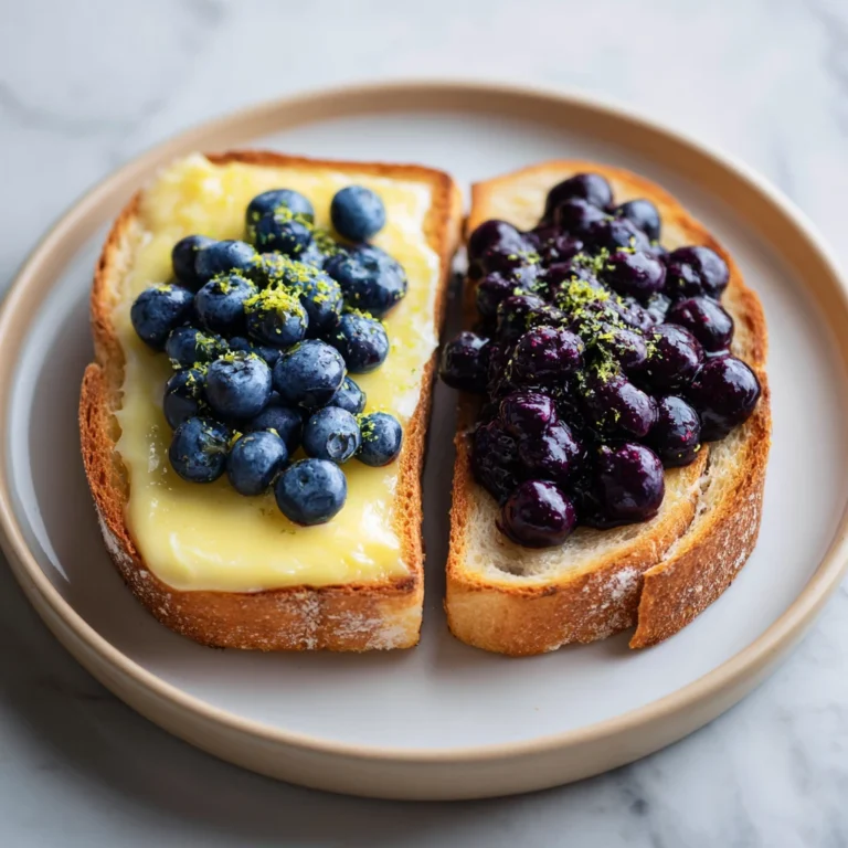 Blueberry Custard Toast
