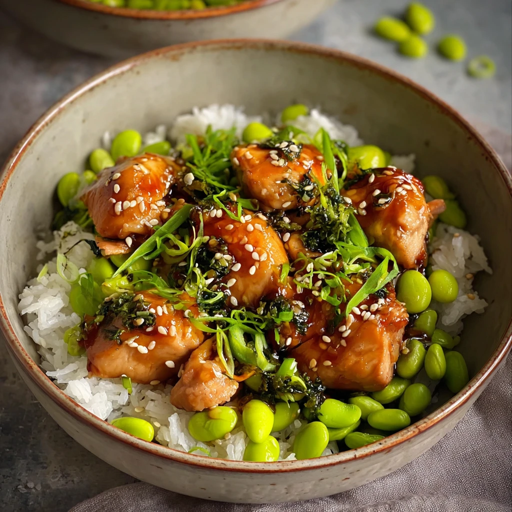 Braised Japanese Chicken Edamame Weeknight Delight