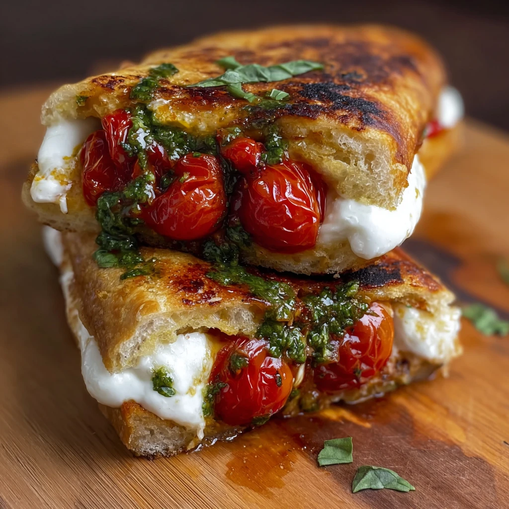 Burrata Caprese Pizza Sandwich