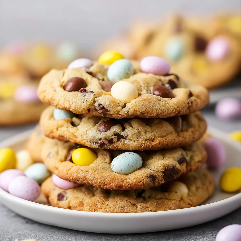 Cadbury Egg Chocolate Chip Cookies