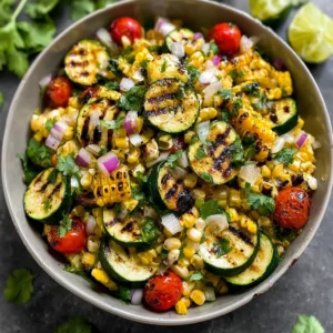 Charred Zucchini Mexican Sweet Corn Salad for Summer Bliss