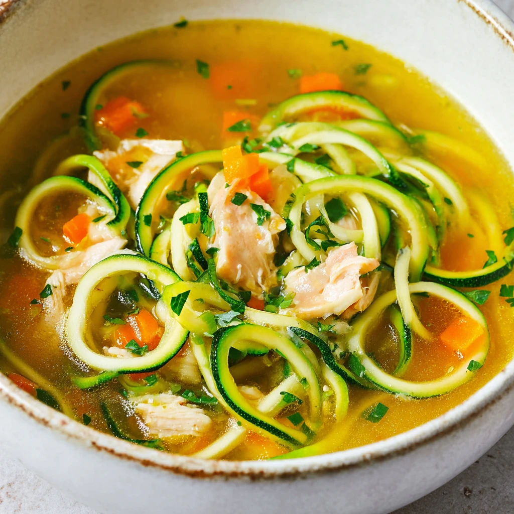 Chicken Soup Zucchini Noodles