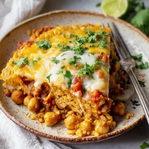 Chickpea & Rice Enchilada Bake: A Cozy, Flavor-Packed Delight