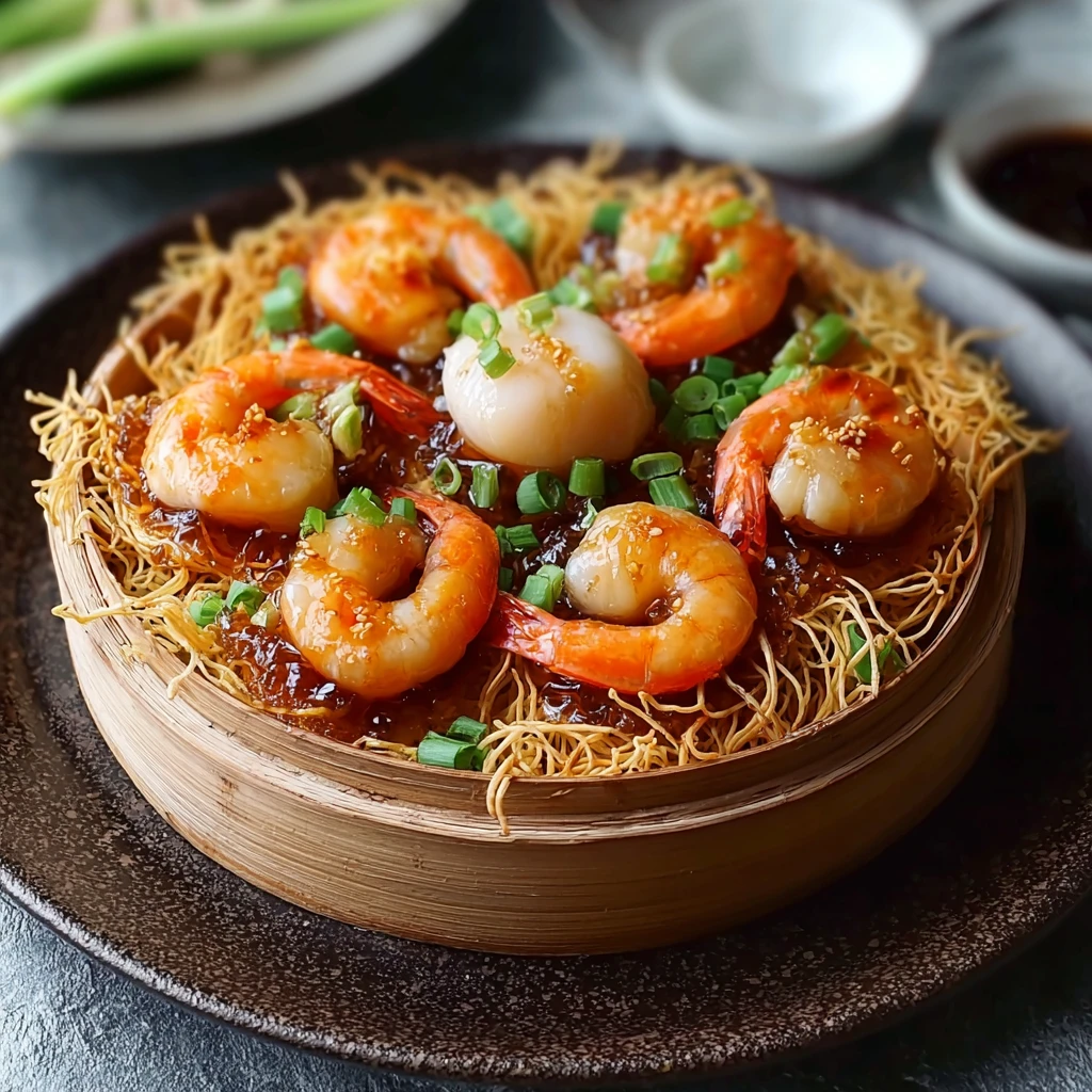 Chinese Seafood Birds Nest Celebrate Flavorful Elegance