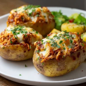 Crack Chicken Stuffed Baked Potatoes