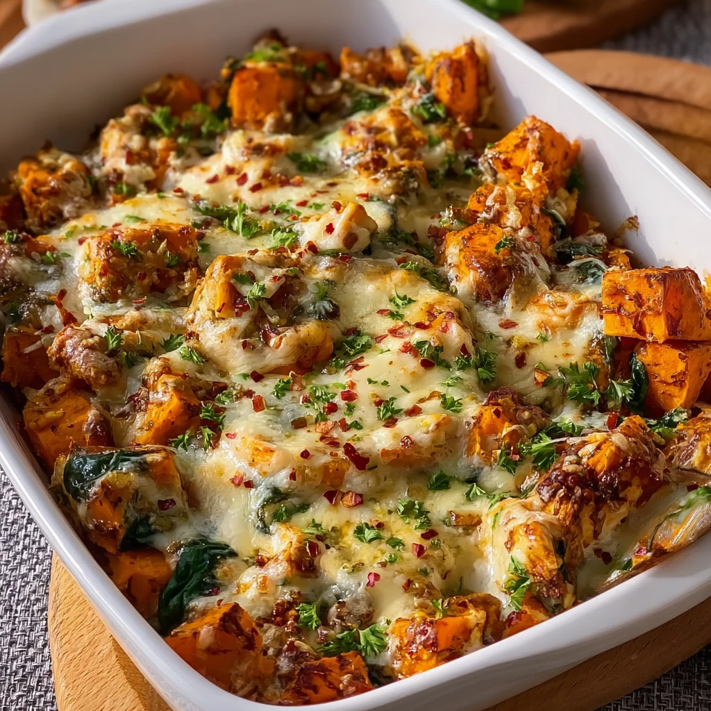 Creamy Cajun Chicken Sweet Potatoes