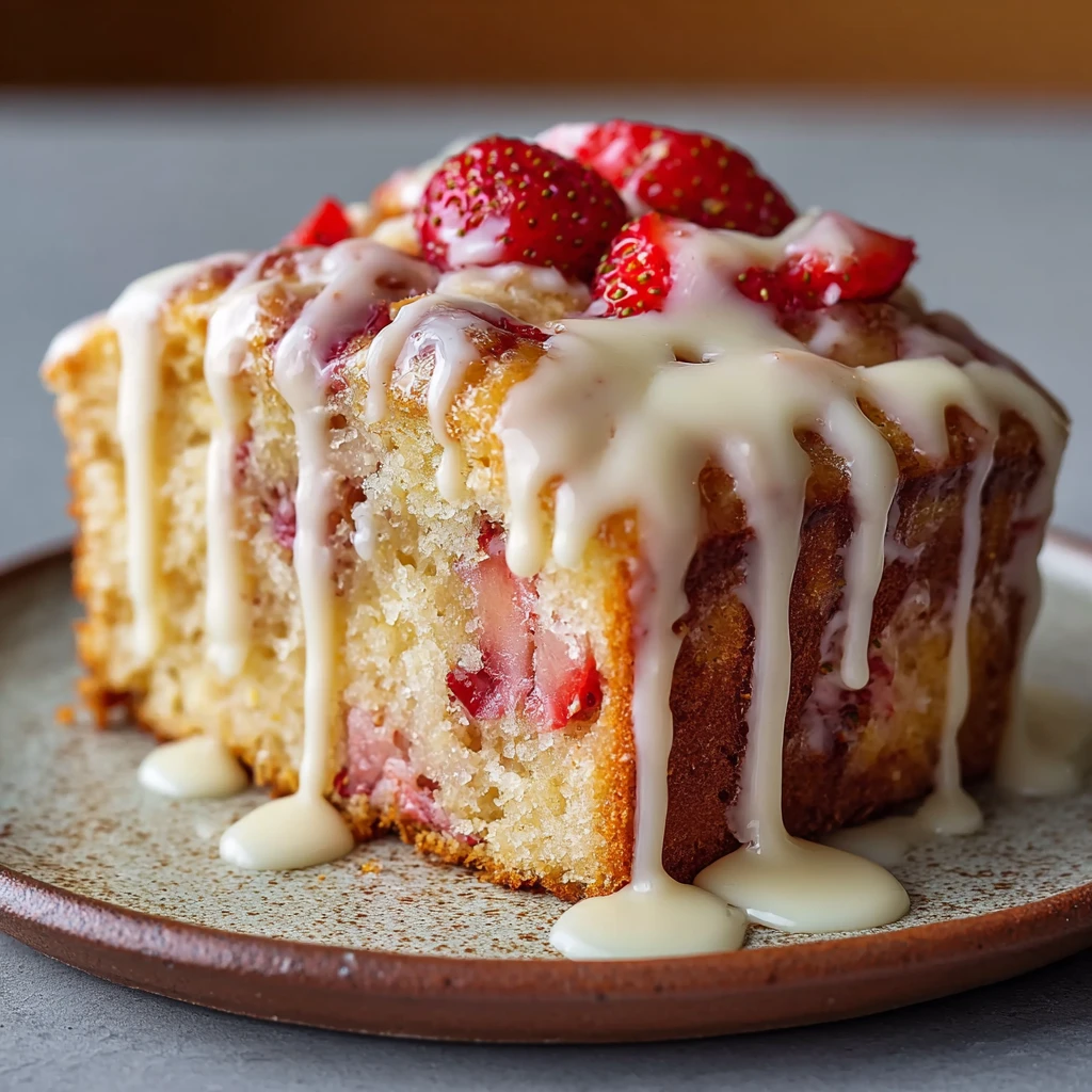 Delicious Strawberry Honeybun Cake Creamy Icing Recipe