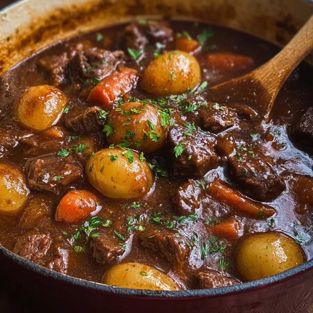 Dutch Oven French Onion Beef Stew