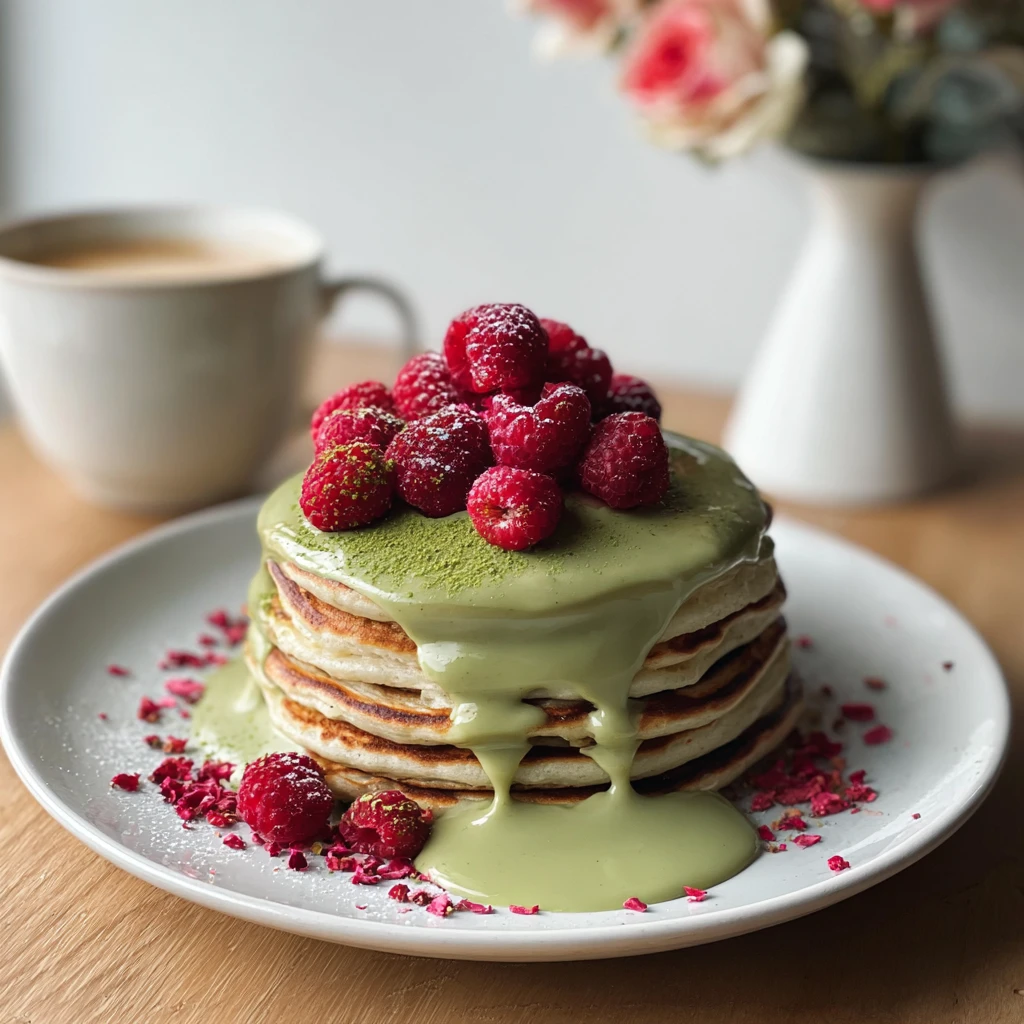 Fluffy Galentines Matcha Latte Pancakes Recipe Delight