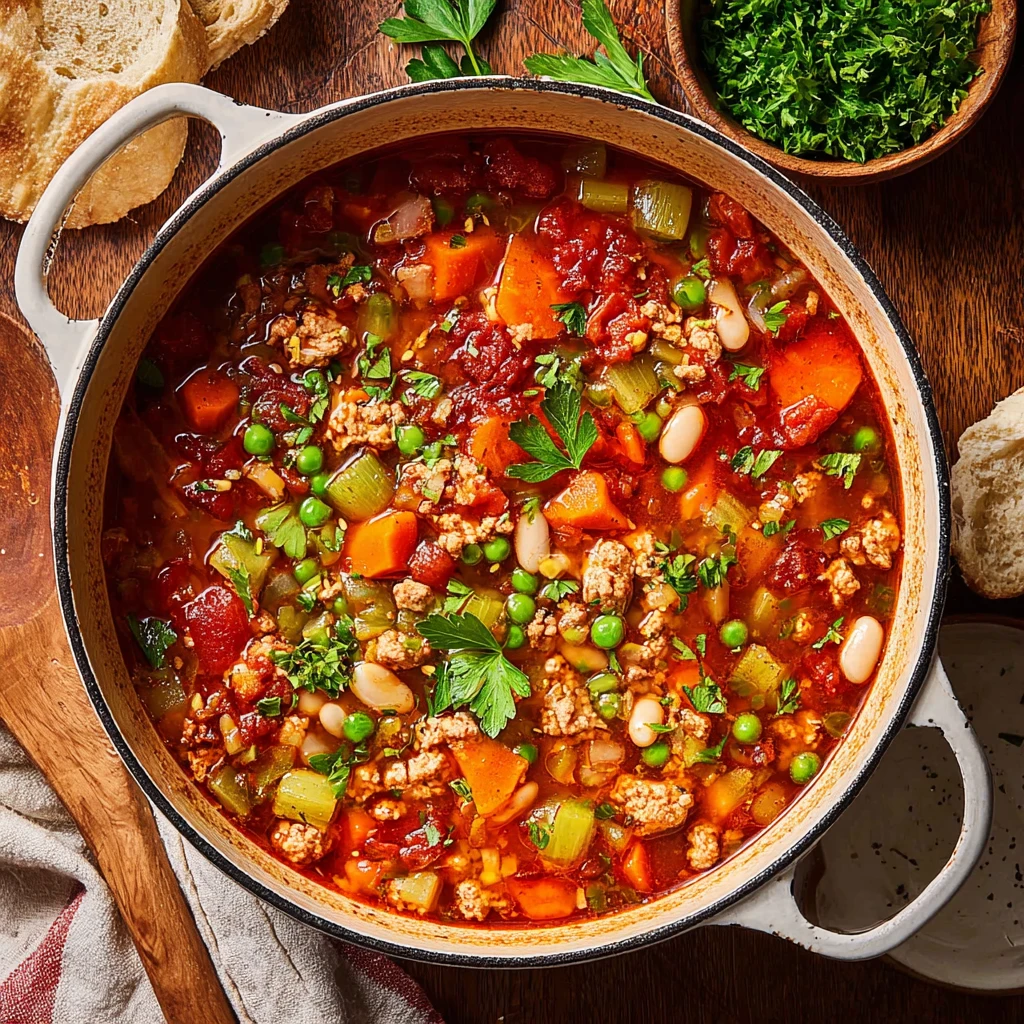 Ground Turkey Soup