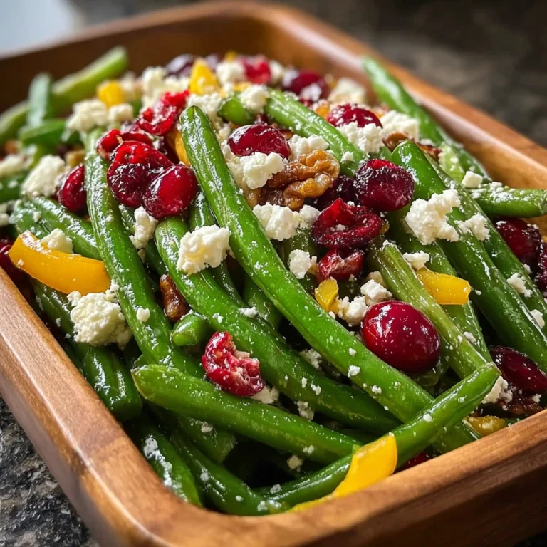 Holiday Green Bean Salad Feta Cranberries Walnuts Fresh