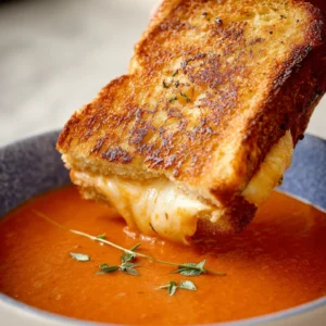 Homemade Tomato Soup with Grilled Cheese Sandwiches