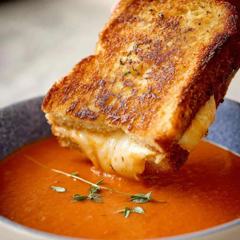 Homemade Tomato Soup Grilled Cheese Sandwiches