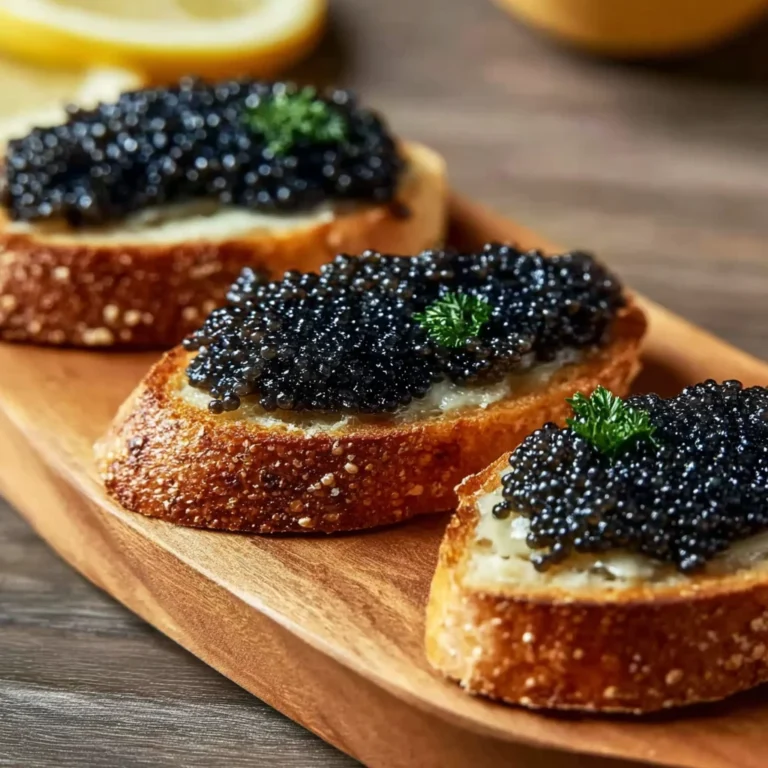 Indulge Luxurious Beluga Caviar Toast Delight