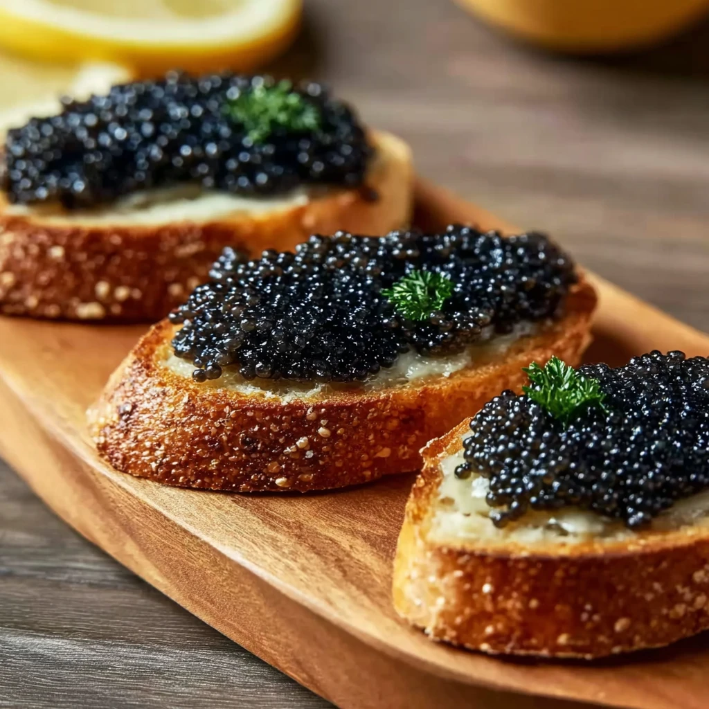 Indulge Luxurious Beluga Caviar Toast Delight