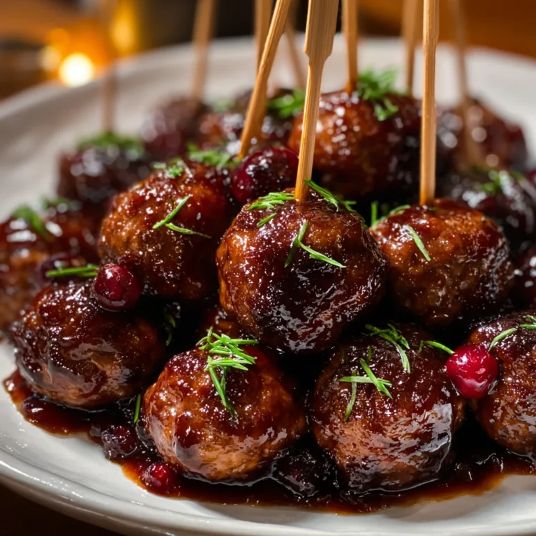 Irresistible Balsamic Cranberry Glazed Meatballs Recipe