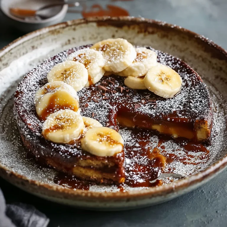 Irresistible Caramelised Banana Salted Chocolate Impossible Pie