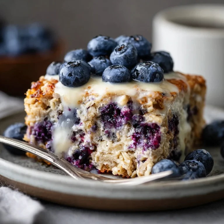 Lemon Blueberry Cream Cheese Baked Oatmeal Bright Creamy