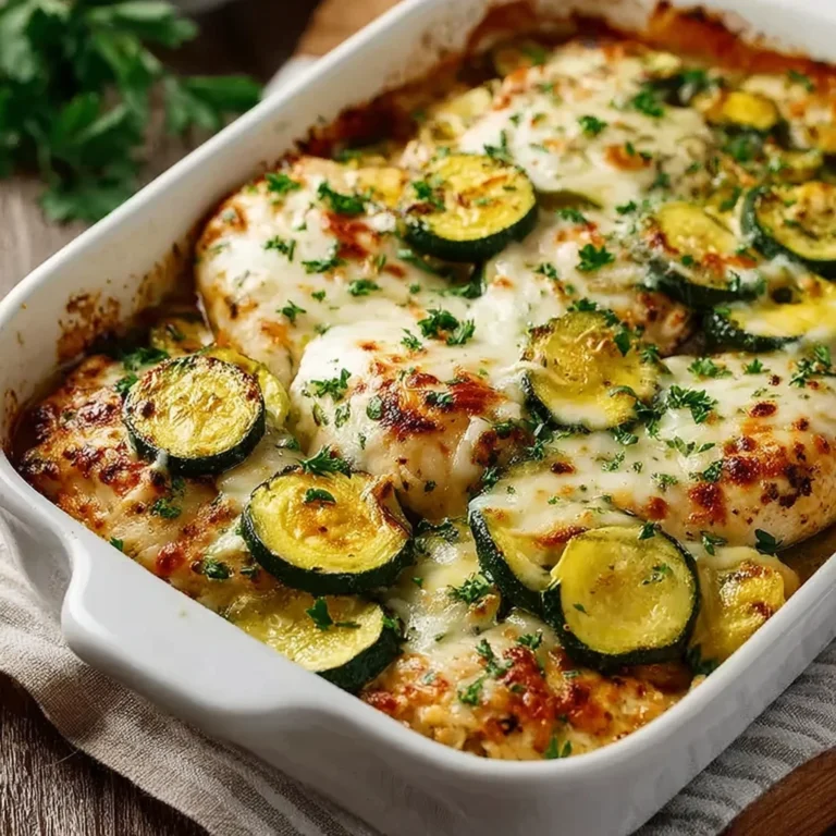 Mediterranean Chicken Zucchini Bake
