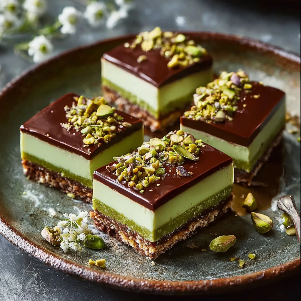 Pistachio Billionaires Slice Luxurious Sweet Treat Youll Love