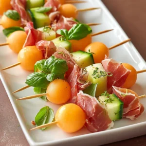 Prosciutto Melon Skewers