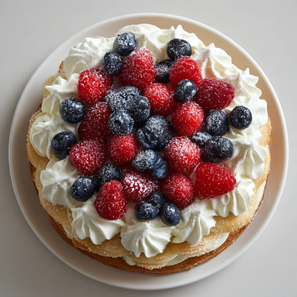 Puff Pastry Berry Cream Cake