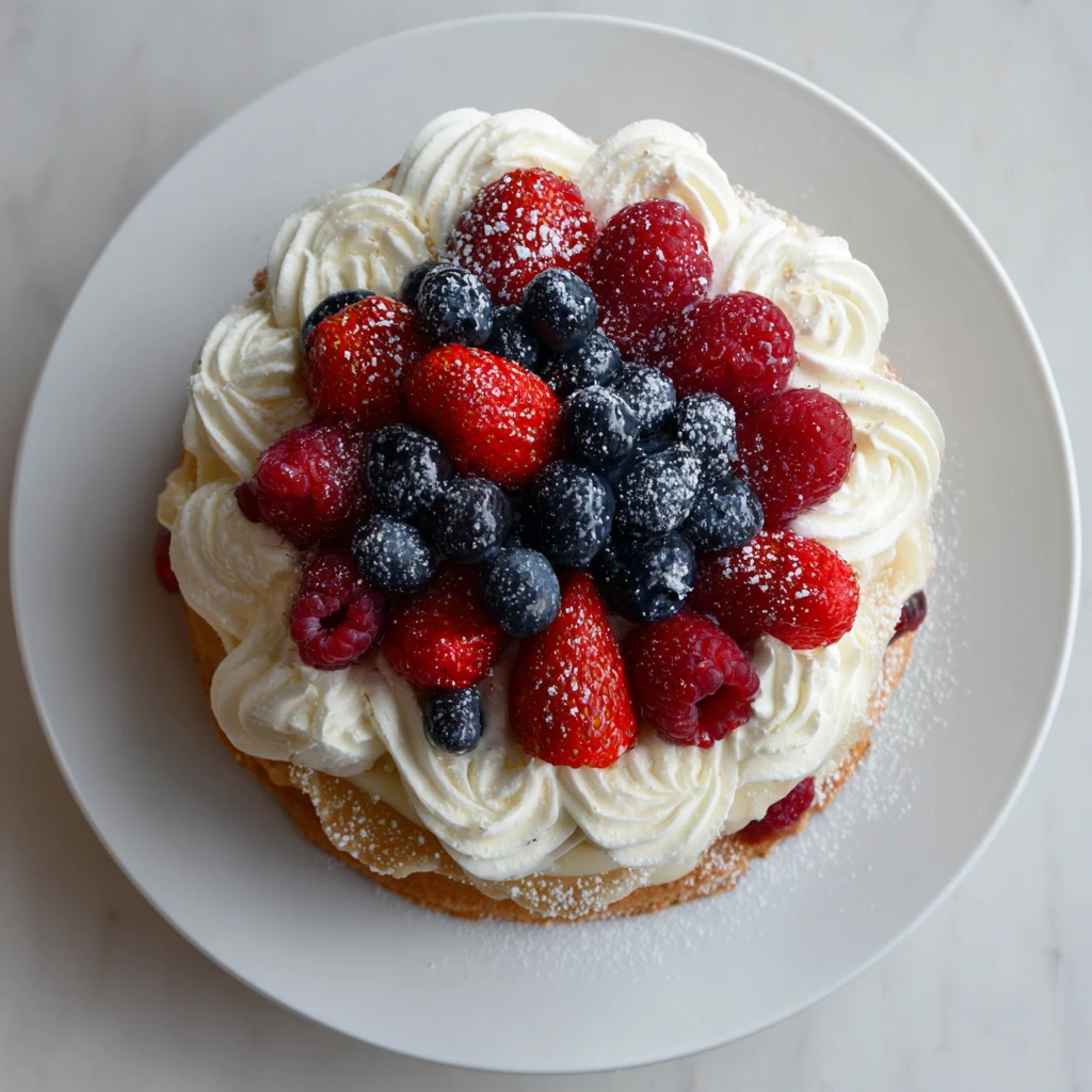 Puff Pastry Berry Cream Cake