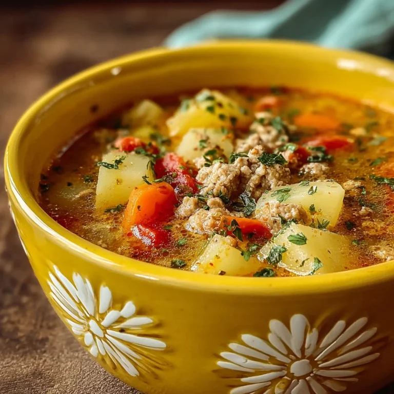 Tasty Crock Pot Ground Turkey Potato Soup