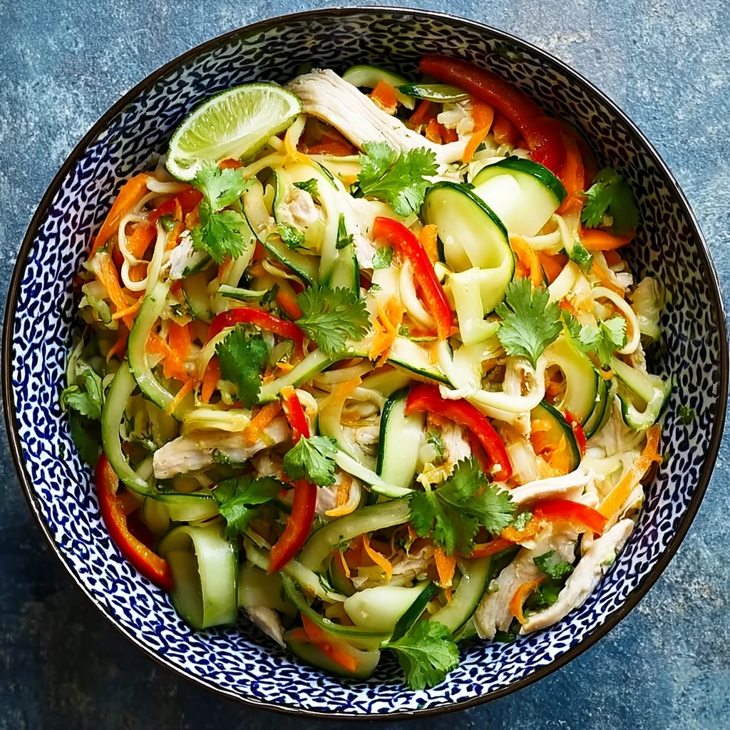 Zesty Chicken Noodle Salad Lime Soy Dressing Delight