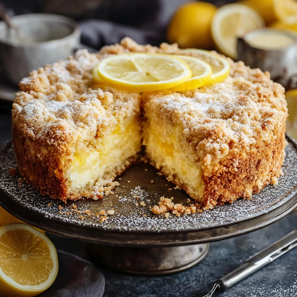 Zesty Lemon Cream Cheese Coffee Cake That Will