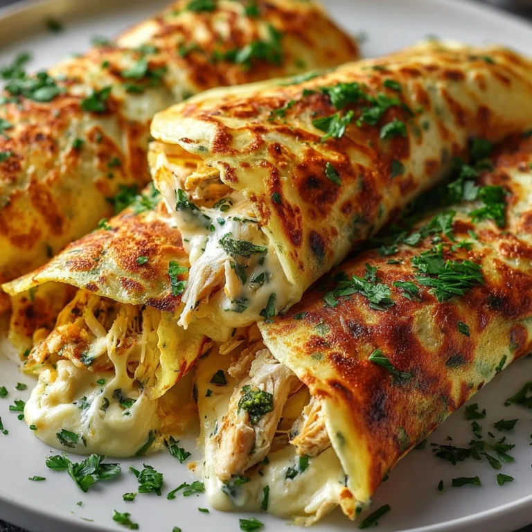 Baked Cheese Garlic Chicken Wraps Fresh Herbs