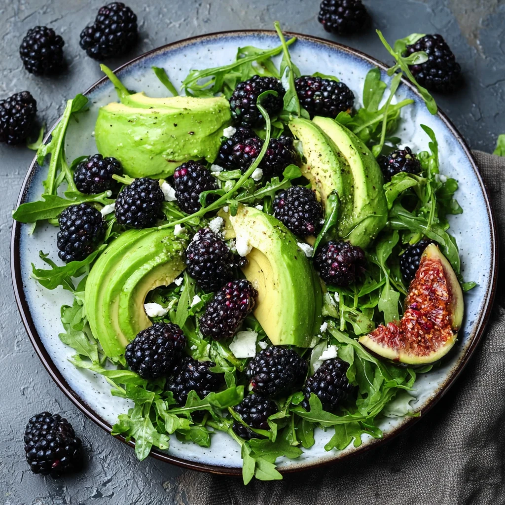 Blackberry Avocado Arugula Salad