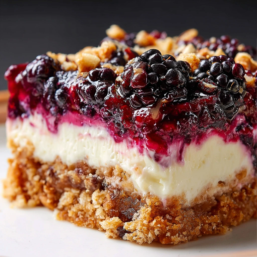Blackberry Pretzel Dessert