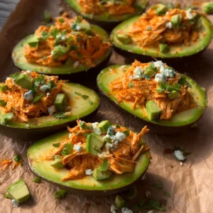 Buffalo Chicken Stuffed Avocados