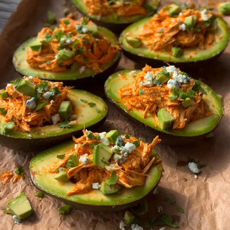 Buffalo Chicken Stuffed Avocados