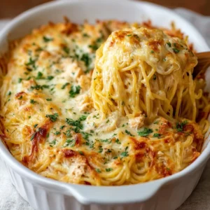 Cheesy Chicken Spaghetti Casserole: Comfort Food Bliss
