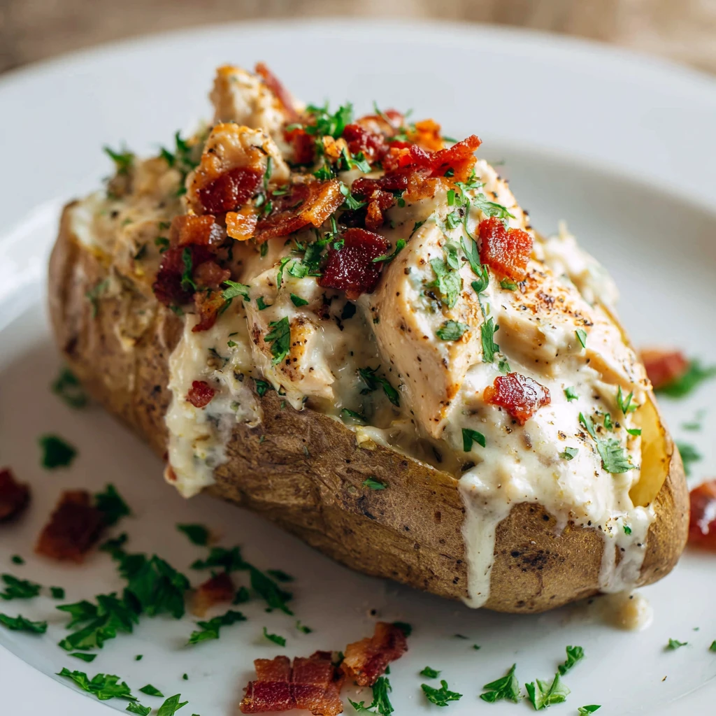 Chicken Alfredo Potatoes