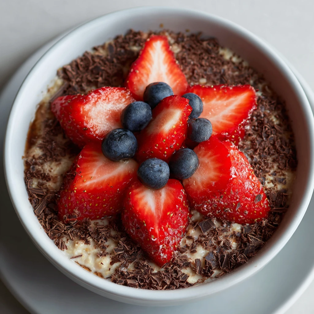 Chocolate Covered Strawberries Overnight Oats