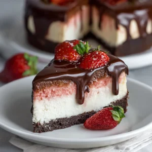 Chocolate Covered Strawberry Cheesecake Recipe